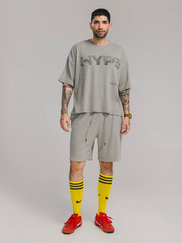 Slate Waffle Knit Tee in Heather Gray, image 2